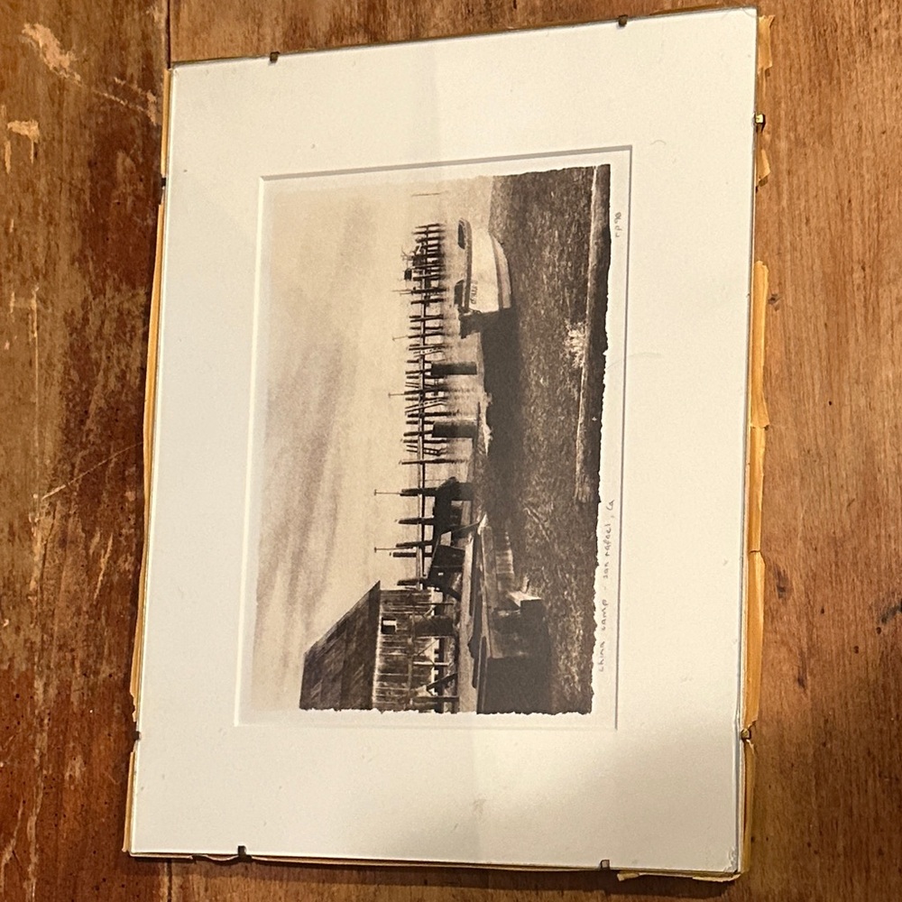 Vintage Black and White Framed Photograph